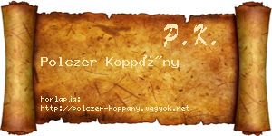 Polczer Koppány névjegykártya